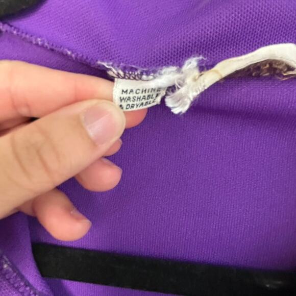 Vintage Russ Purple Polo Shirt Dress M Collared Preppy 80s Retro Tennis Casual - Picture 7 of 15